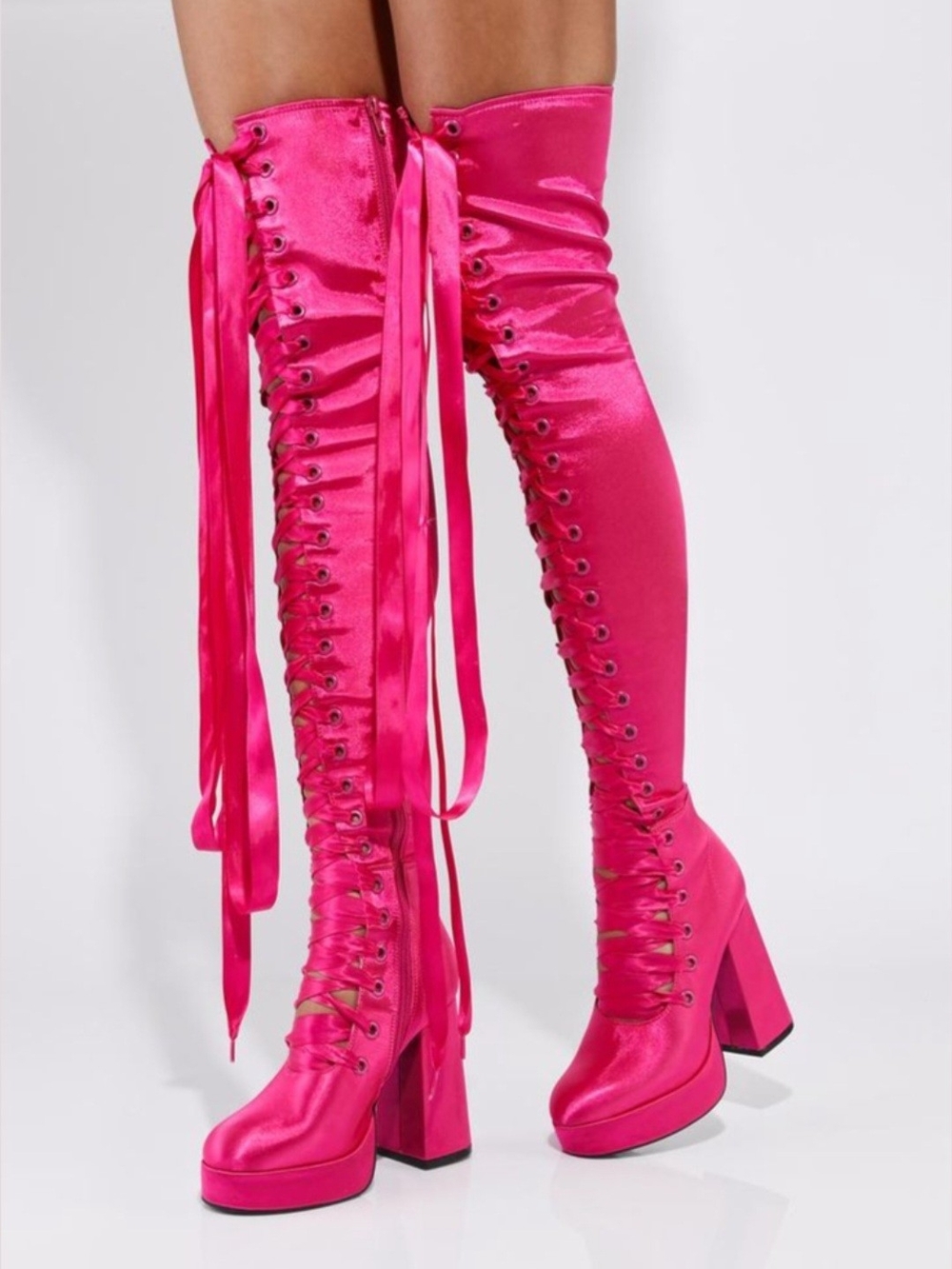 Sugar Thrillz Dolls Kill Heiress Request Thigh High Boots sz 9 BNIB